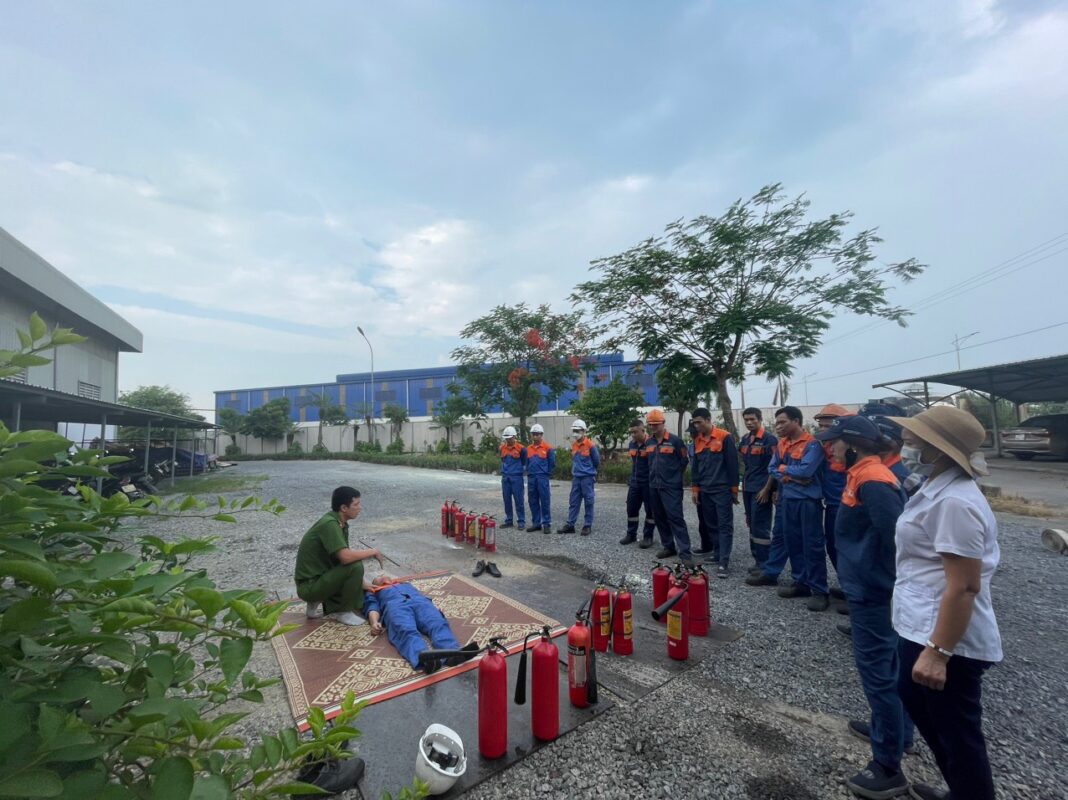 Nhà máy Inox Quốc Tế TVL – Diễn tập phòng cháy chữa cháy